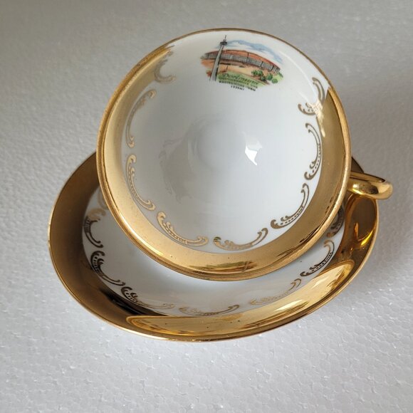 Edelstein Bavaria Porcelain | Gilded Demitasse Cup & Saucer - Picture 2 of 7